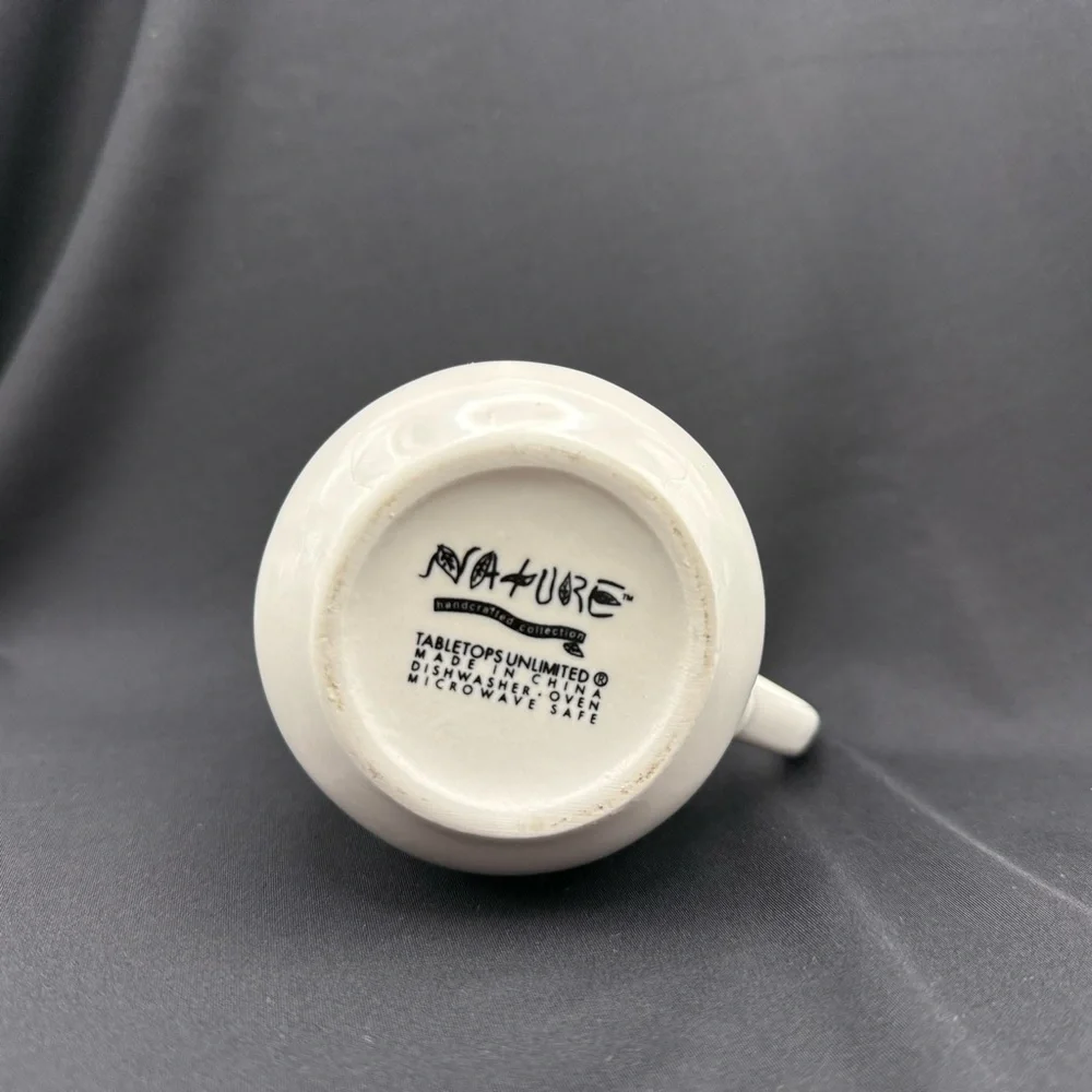Nature Handcrafted Collection White Tabletops Unlimited Embossed Fruit Creamer